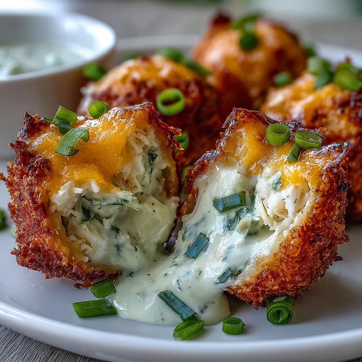 Golden-baked Cajun Crab Poppers with melted cheddar and a crispy panko topping are arranged on a parchment-lined tray.