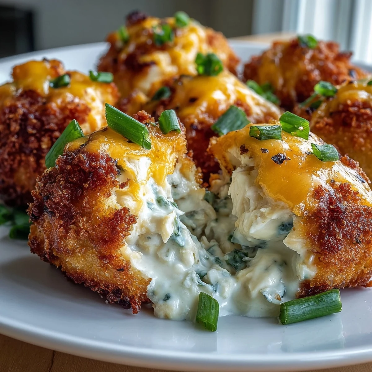 Freshly baked Cajun Crab Poppers are shown golden and bubbly, with jalapeño halves and lemon wedges on the side.