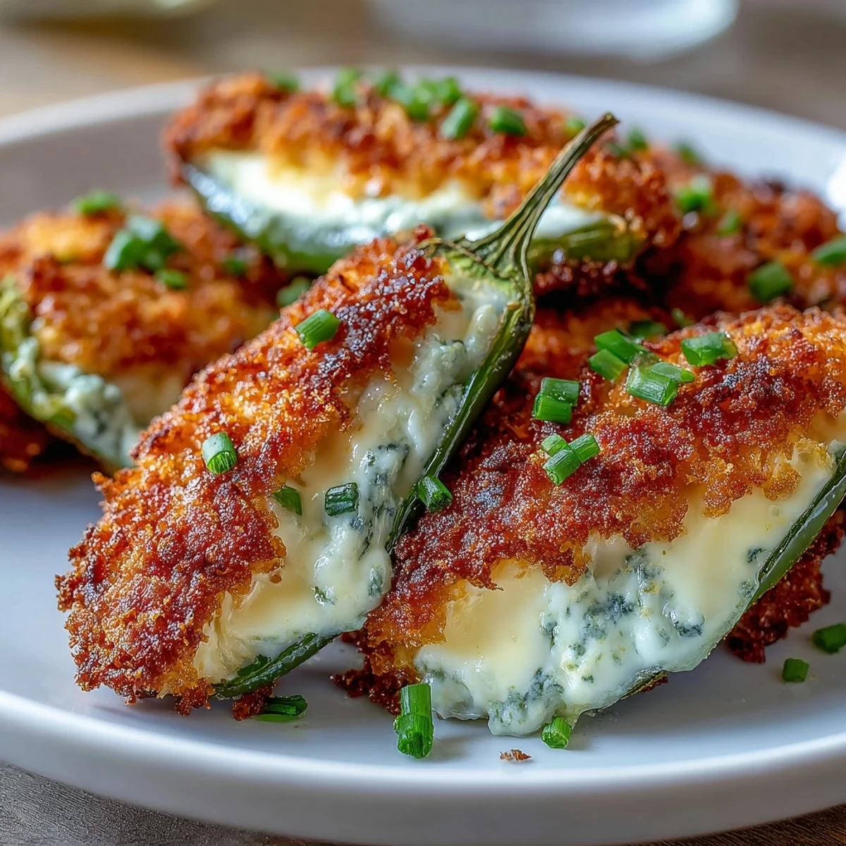 Spicy Air Fryer Jalapeño Poppers plated on a rustic board, ready to be dipped in cool ranch.