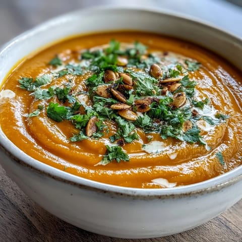 Velvety Carrot Ginger Soup in a white ceramic bowl, steaming gently with a side of crusty artisan bread for dipping.  