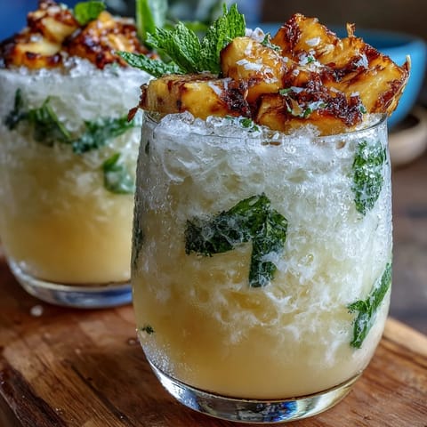 Refreshing tropical Pineapple Coconut Agua Fresca with creamy coconut milk and sweet pineapple, served chilled over ice