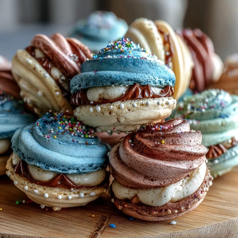 Buttery soft sugar cookies with vibrant pastel swirls, ideal for birthday celebrations or parties.  